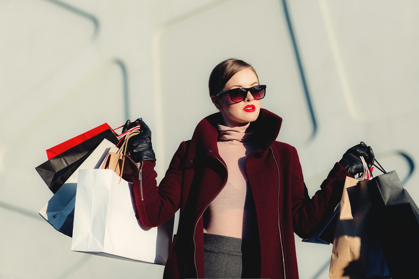 Burgundy outerwear and relaxed street style inspiration