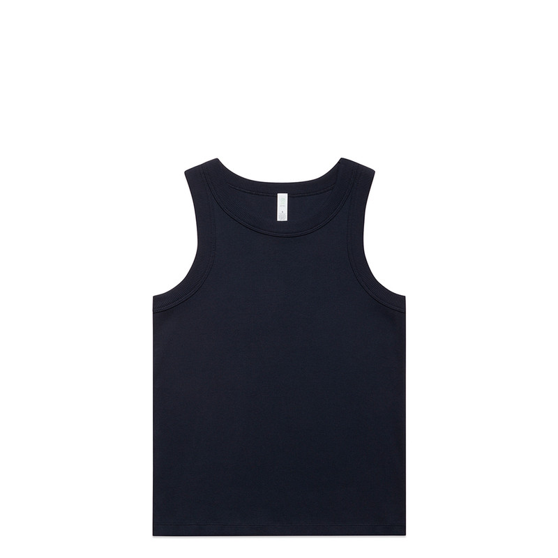 Women's Organic Rib Tank in Navy