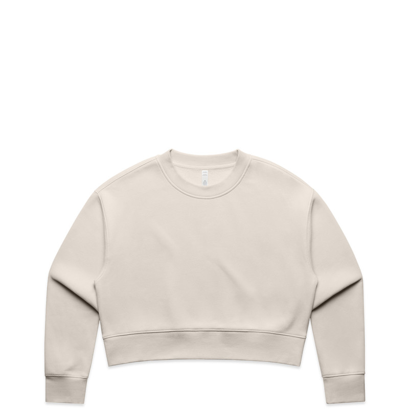 Women's Relax Crop Crew in Bone