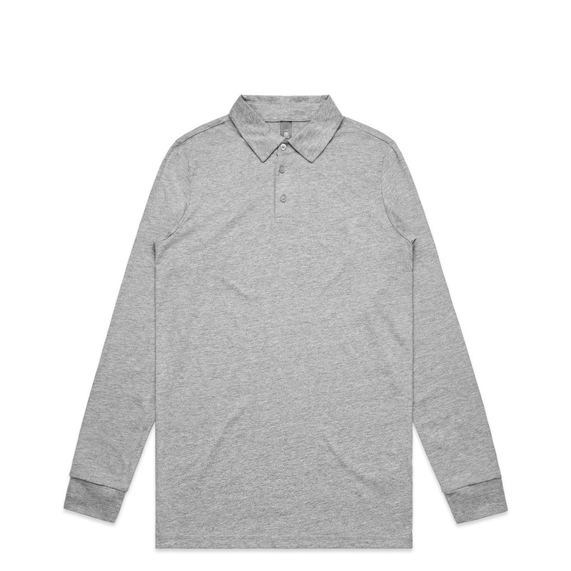 Chad L/S Polo in Grey marle